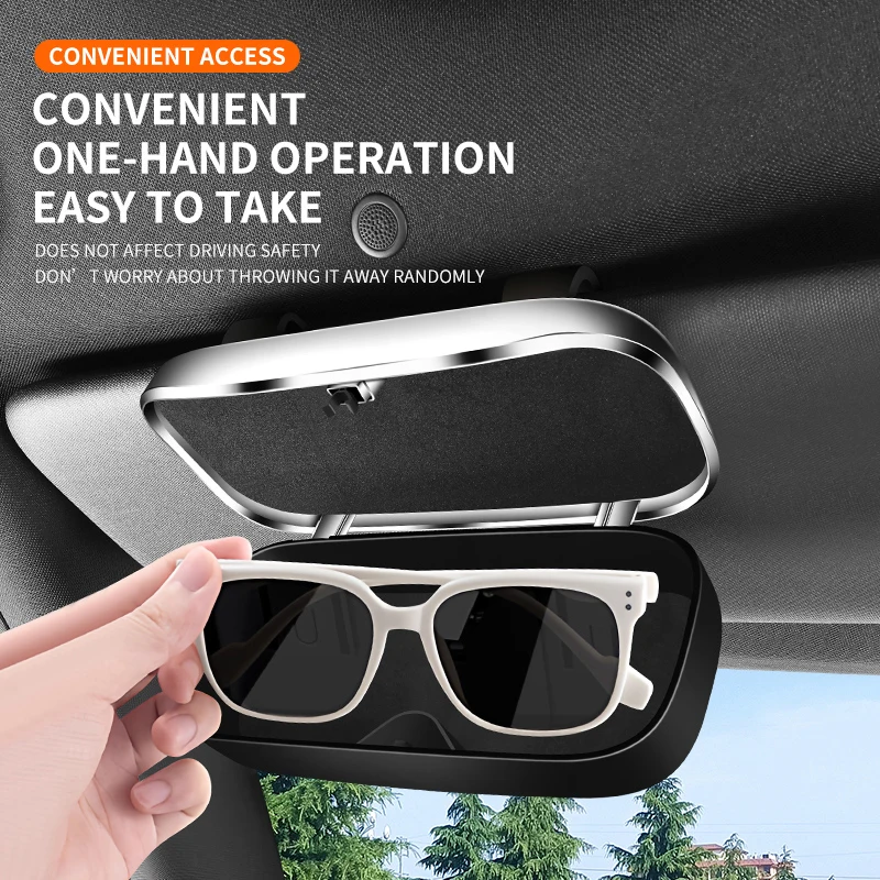 

Car Sun Visor Sunglasses Case for Peugeot, Universal Eyeglasses Holder, Auto Interior Accessories for 206 207 208 301 307 308