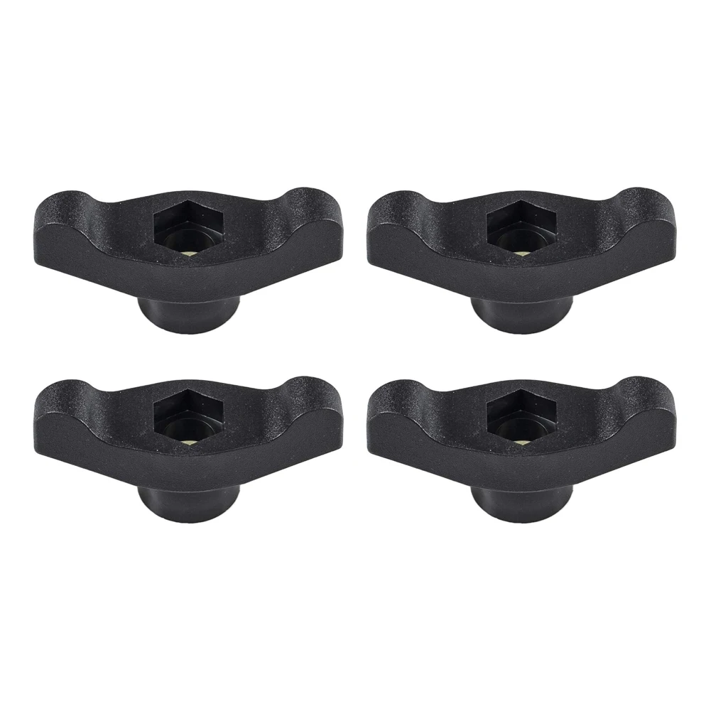 4 pezzi 720-04122 sostituzione dell'ala della manopola per tosaerba e spazzaneve accessori per attrezzi da giardino con ala in plastica nera