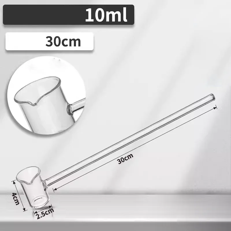 Imagem -05 - Glass Medicine Sample Cup com Alça Longa Laboratório Acid Sampling Cup Funil Aditivo Líquido ml 10 ml 15 ml 20 ml 25ml