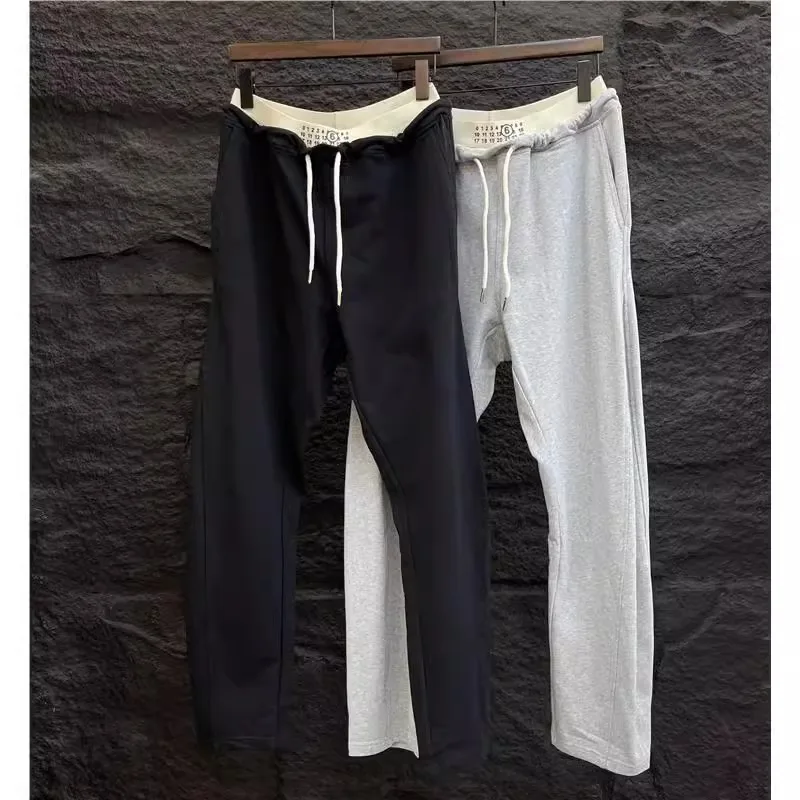 

Мужские широкие брюки прямого кроя с вышивкой в стиле пэчворк, спортивные повседневные, свободные, класса люкс, осенне-зимние