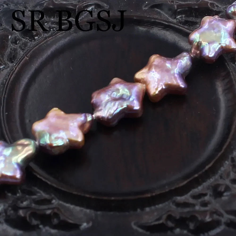 10-11mm Star Shape 3A Purple Cultured Baroque Natural Freshwater Pearl Loose Beads For Jewelry Making Necklace Bracelet