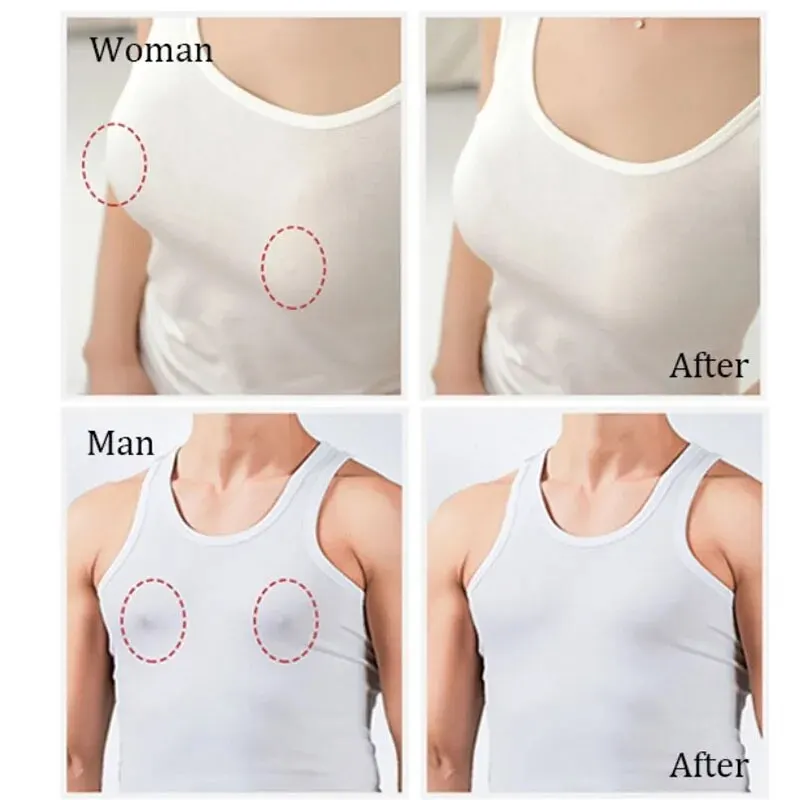 100Pcs Nipple Sticker Disposable Invisible Chest Sticker Non-woven Bra Breast Patch Bra-less Pasties Pad Nipple Cover Stickers