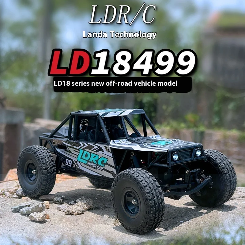

LDRC LD18499 Радиоуправляемая машина в масштабе 1:18 — 4x4 Внедорожник для скалолазания со светодиодной фарой Игрушечная модель с дистанционным управлением для мальчиков в подарок