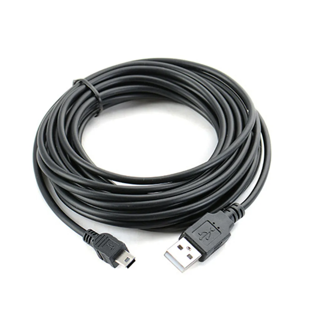 كابل USB صغير بطول 5 أمتار ، كابل شحن USB 2.0 من النوع A إلى Mini B ، لكاميرا GoPro Hero 3 + ، Hero HD ، PS3 ، الهواتف المحمولة ، MP3 ، Camrea