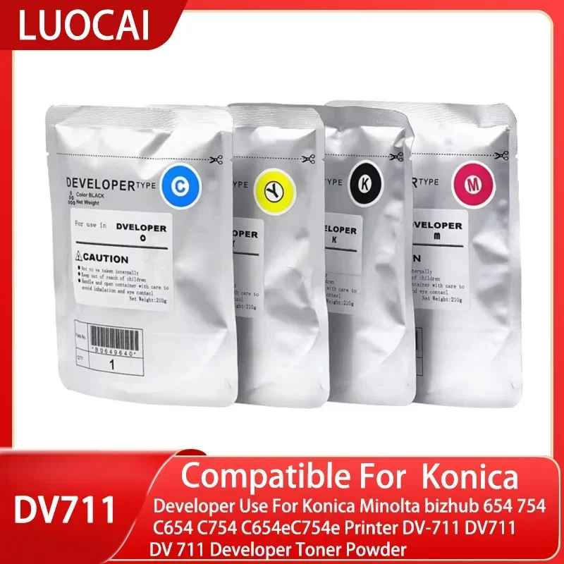 Developer Use For Konica Minolta bizhub 654 754 C654 C754 C654eC754e Printer DV-711 DV711 DV 711 Developer Toner Powder