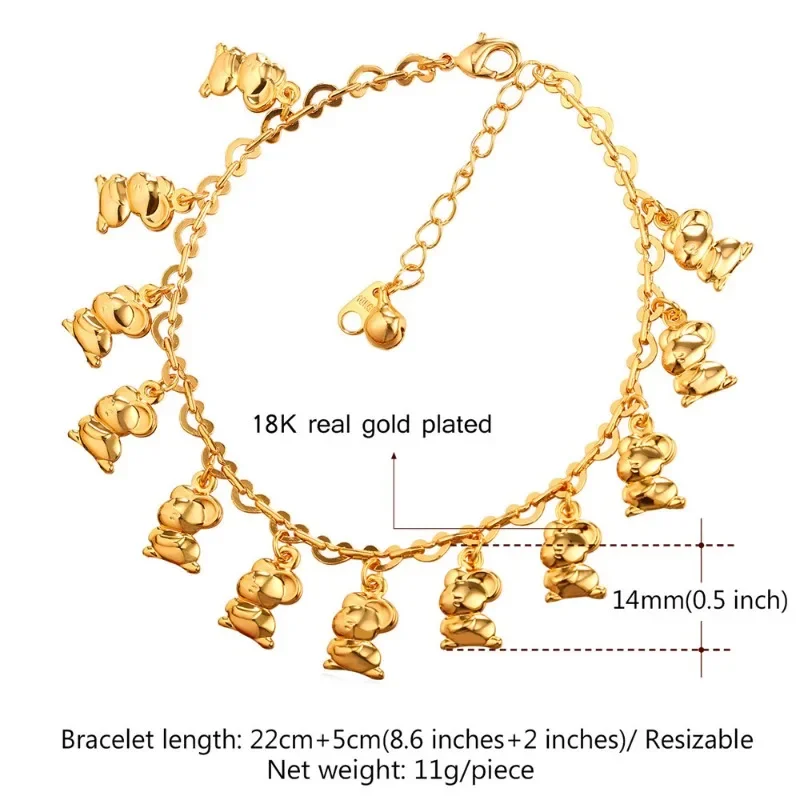 Mice Pendant Anklet Bracelet Foot Chain For Women Gold/Silver Color Summer Style Foot Jewelry QC24