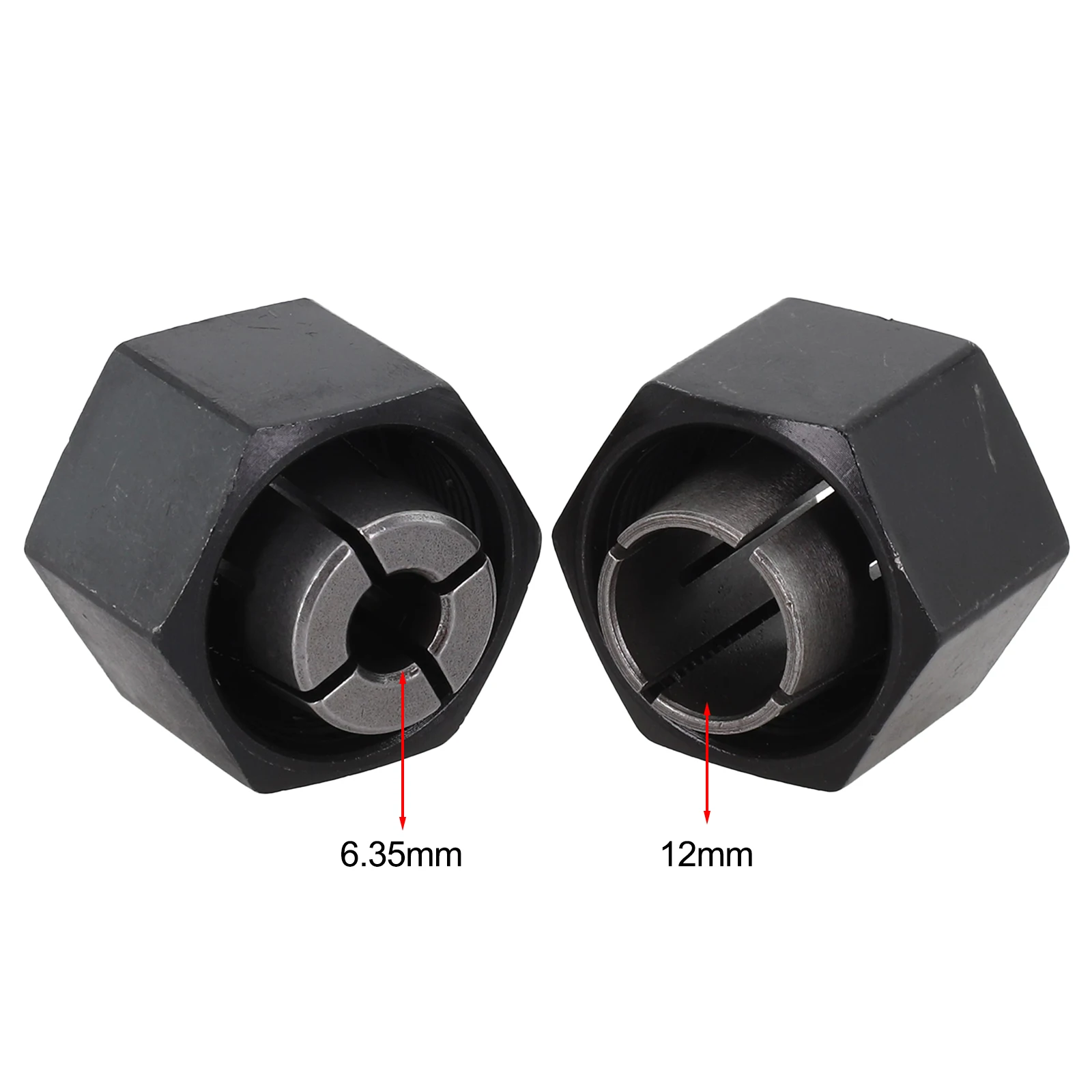 

For 2610906283 Router Collet 2PCS 12mm Router Collet Compatible With DW618 Compatible With DW621 Easy To Install