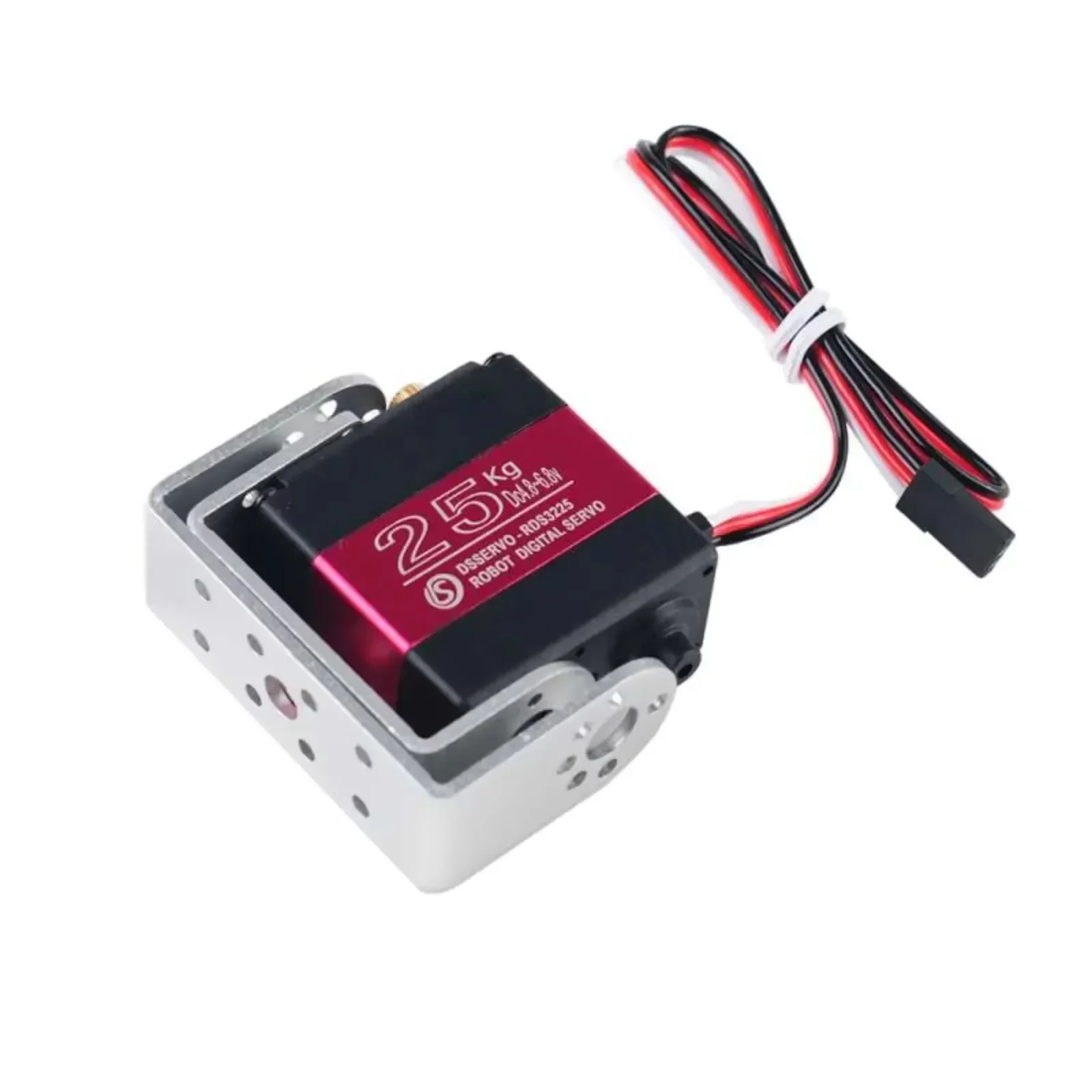 Rds3225 25kg motor de servos rc digital de eixo duplo, engrenagem de metal completa, ângulo de 180/270 graus controlável, à prova d'água, ip66 para robótica