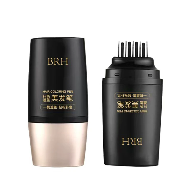 قلم تصفيف الشعر مع مشط الأسنان، لا يؤذي فروة الرأس، يغطي الشعر الرمادي ولا يتلاشى، تجفيف سريع في حالات الطوارئ وتجديد الألوان