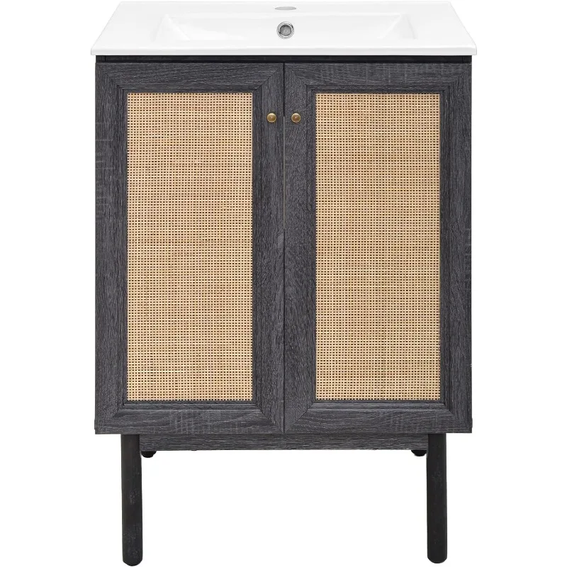 Vaidade do banheiro Black Oak, 24"