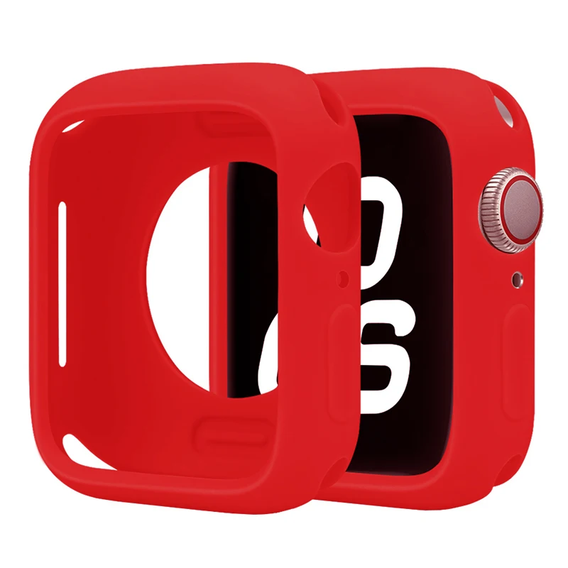 Weiche Silikonhülle für Apple Watch 11-10 46 mm 42/40/44/41/45 mm Stoßstangenschutzabdeckung iWatch Serie 9 8 7 6 5 4 SE 3 Zubehör