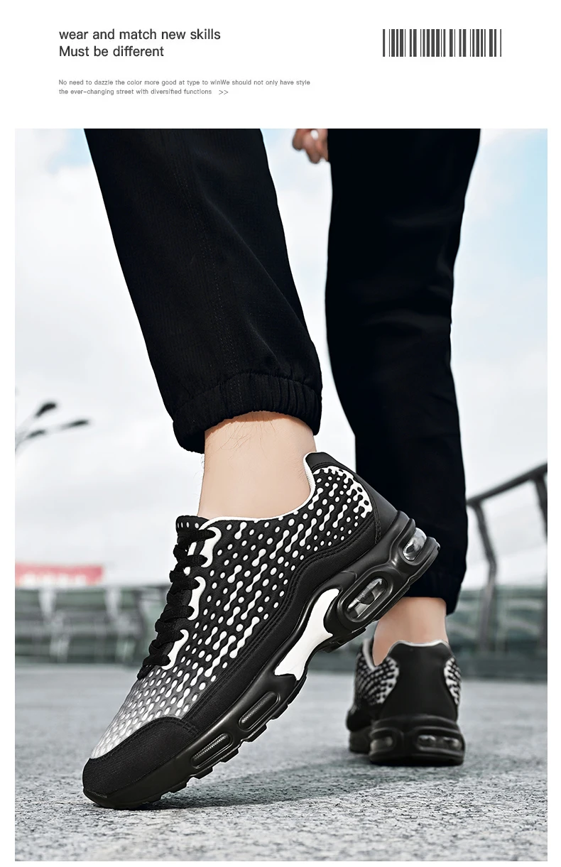 Herren-Sportschuhe, atmungsaktive Mesh-Schuhe, gepolsterte Outdoor-Schuhe mit Luftpolsterung, Freizeitschuhe, Straßenlaufschuhe – Detail 10