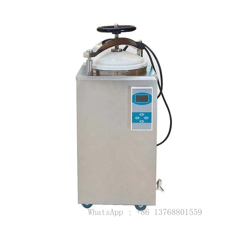 Laboratory 50L 75L 100L Laptop Vertical Autoclave High Pressure Steam Sterilizer With Dry Function