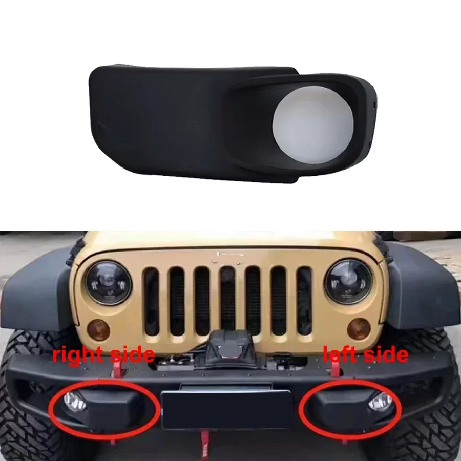 

For Jeep Wrangler JK 2007 2008 2009 2010-2017 Car Accessories Fog Light Cover Front Lower Bumper Vent Grille Fogs Lamp Frame