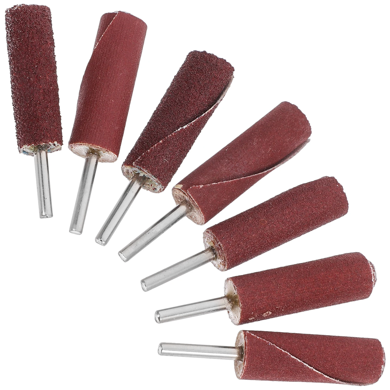 

7pcs Sandpaper Stick Grinding Head Tools 80-600 Grit Cylinder Flap Wheel Mandrels Drum Sander Bits for Drill Press Woodworking