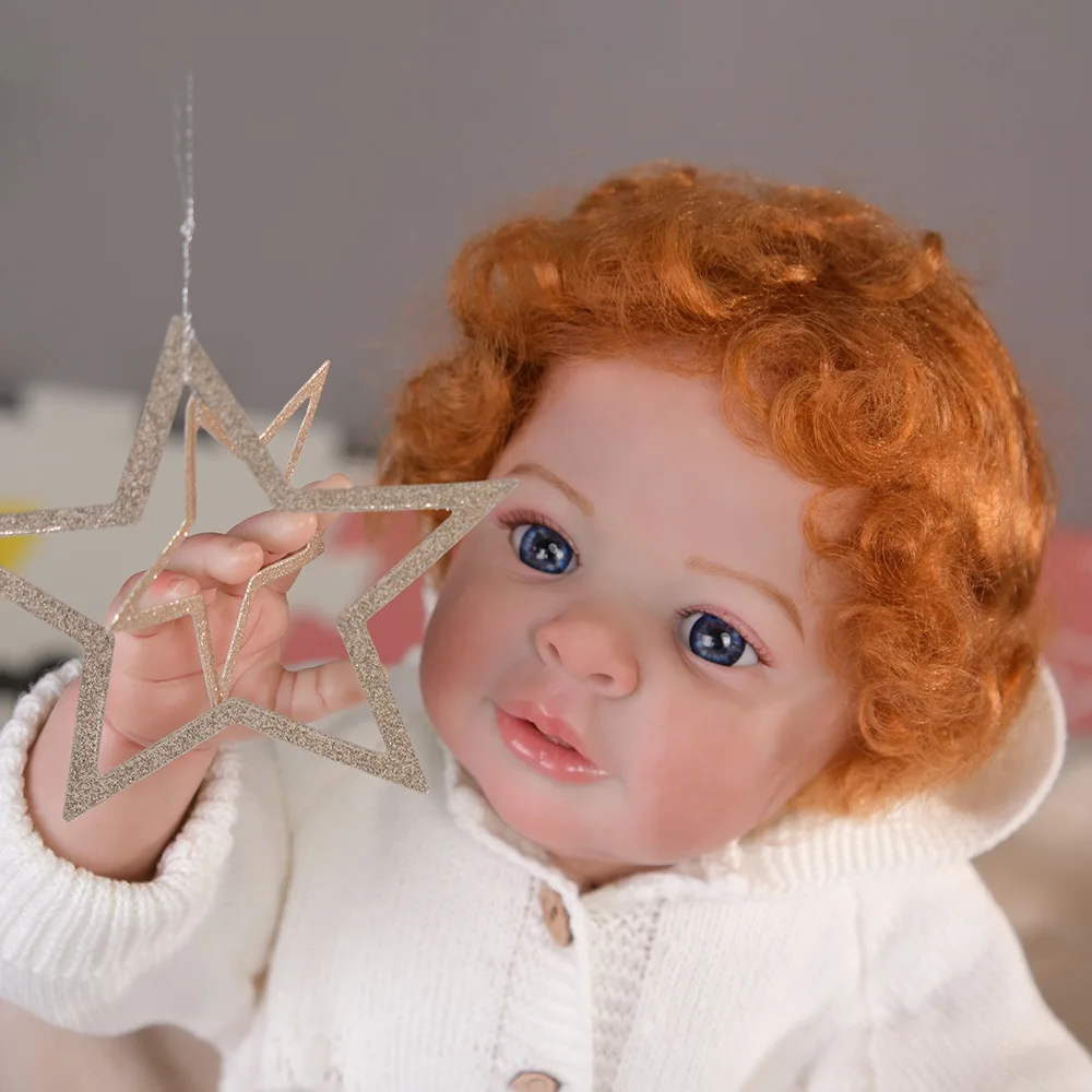 

24-дюймовая кукла-реборн, реалистичная фигурка новорожденного мальчика, подвижная игрушка, подарок на день рождения