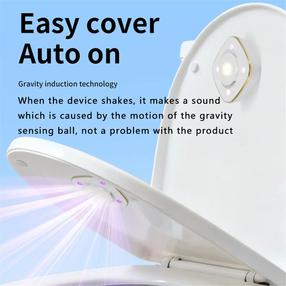 wilwill Smart Wall-Mounted Toilet Cleaner with USB Charging and LED Light for Home and Travel