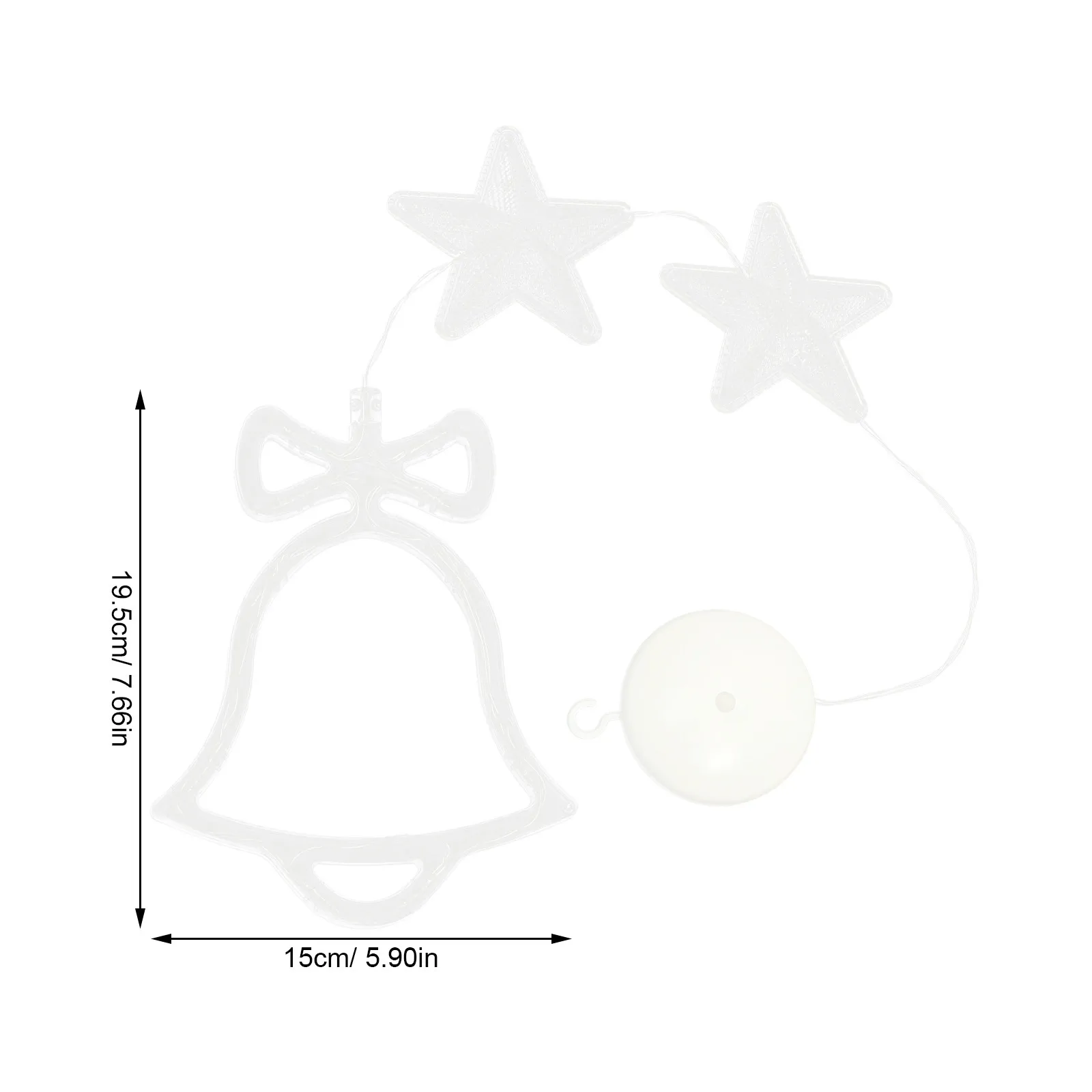 Christmas Window Light Suction Cup Light Creative Xmas Party Decoration High Brightness LED Home Shop Decor Bright Festive