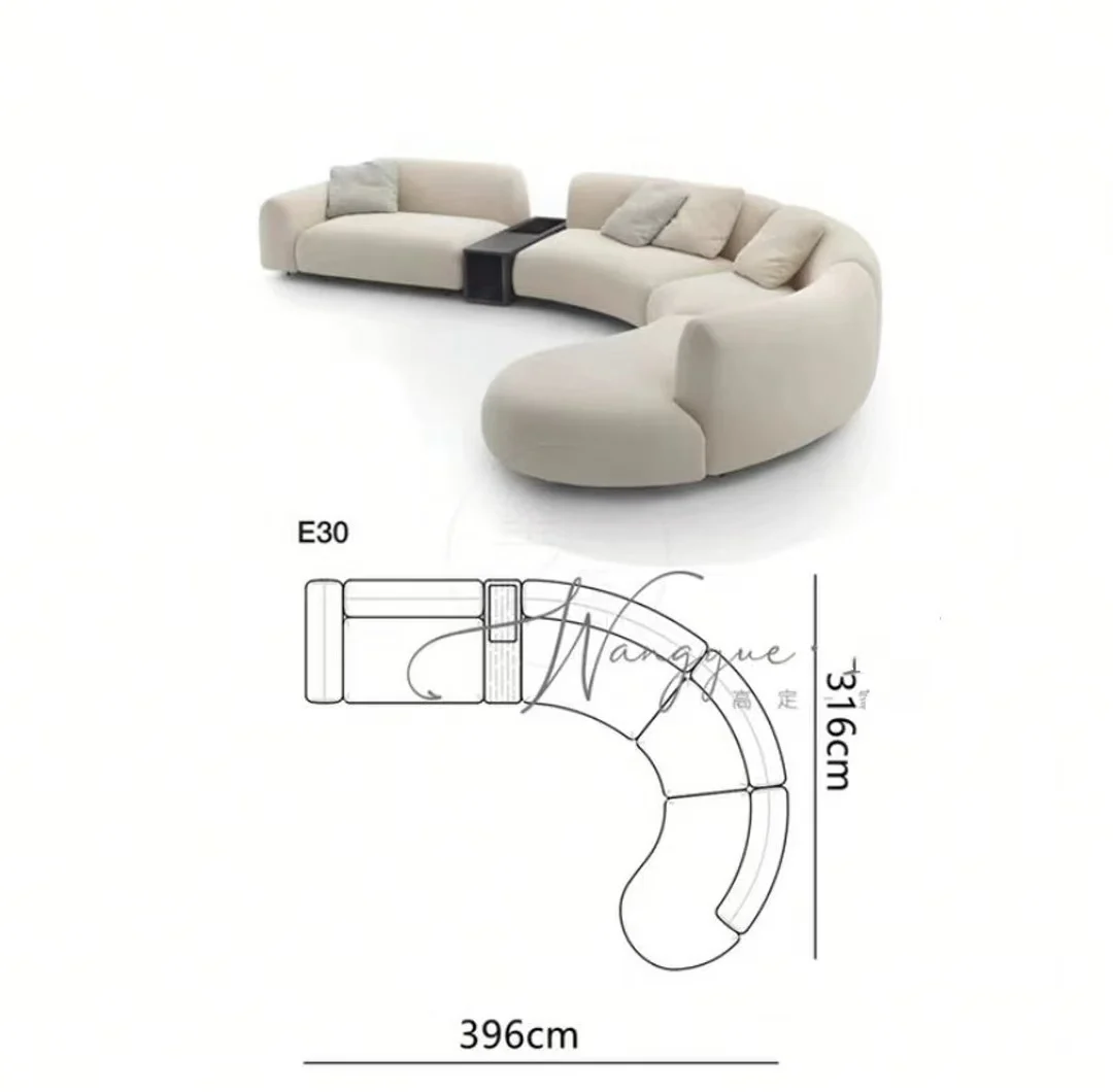 @！2025 Most Popular Factory Price Home Furniture Living Room Modular L Shape Sofa Italian Design Curved Velvet Sofa Combinations