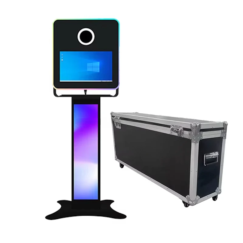 Matrimonio portatile Vogue Realtà Selfie Specchio magico Macchina Photo Booth Cornice a LED Custodia Touch Screen da 15,6 pollici Photo Booth