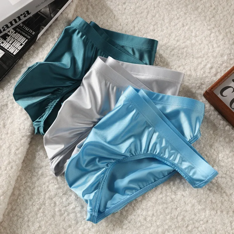 Cross-border foreign trade men's one-piece briefs quick-drying youth underwear ice silk low-rise sports men's underwear NK60