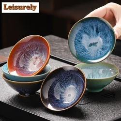 70ml Exquisite Starry Sky Kiln Change Tea Cup Master Cups Bamboo Hat Teacup Ceramic Mug Japanese Te Cup Jingdezhen Teacups Bowl