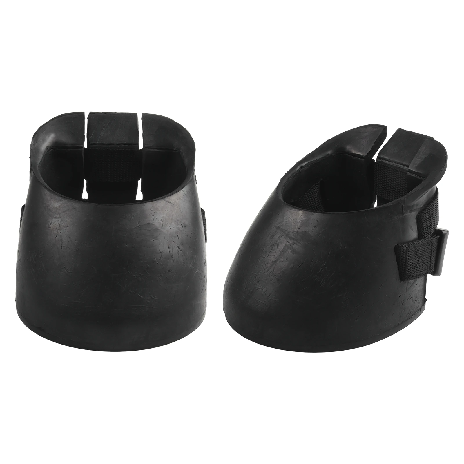 2pcs Rubber Horse Hoof Boots Black High Quality Non Slip Horse Hoof Protection Shoes Hoof Guards Functional Horse Riding Parts