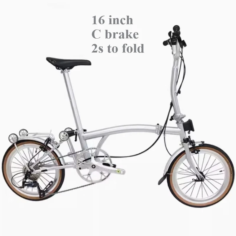 

Mint Domestic S Folding Bicycle Portable T9B Speed c Brake 16 inch fold Students Adult and Children's bike