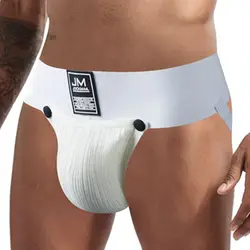 Jockmading-ropa interior sexy gay para hombre, tanga de malla, suspensorio desmontable sin botones, nuevo