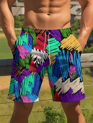 Novelty Men's Colorful Shorts Swimming Beach Shorts 3D Print Surfboard Shorts Swimming Trunks Men Women Short Pants Dropshipping