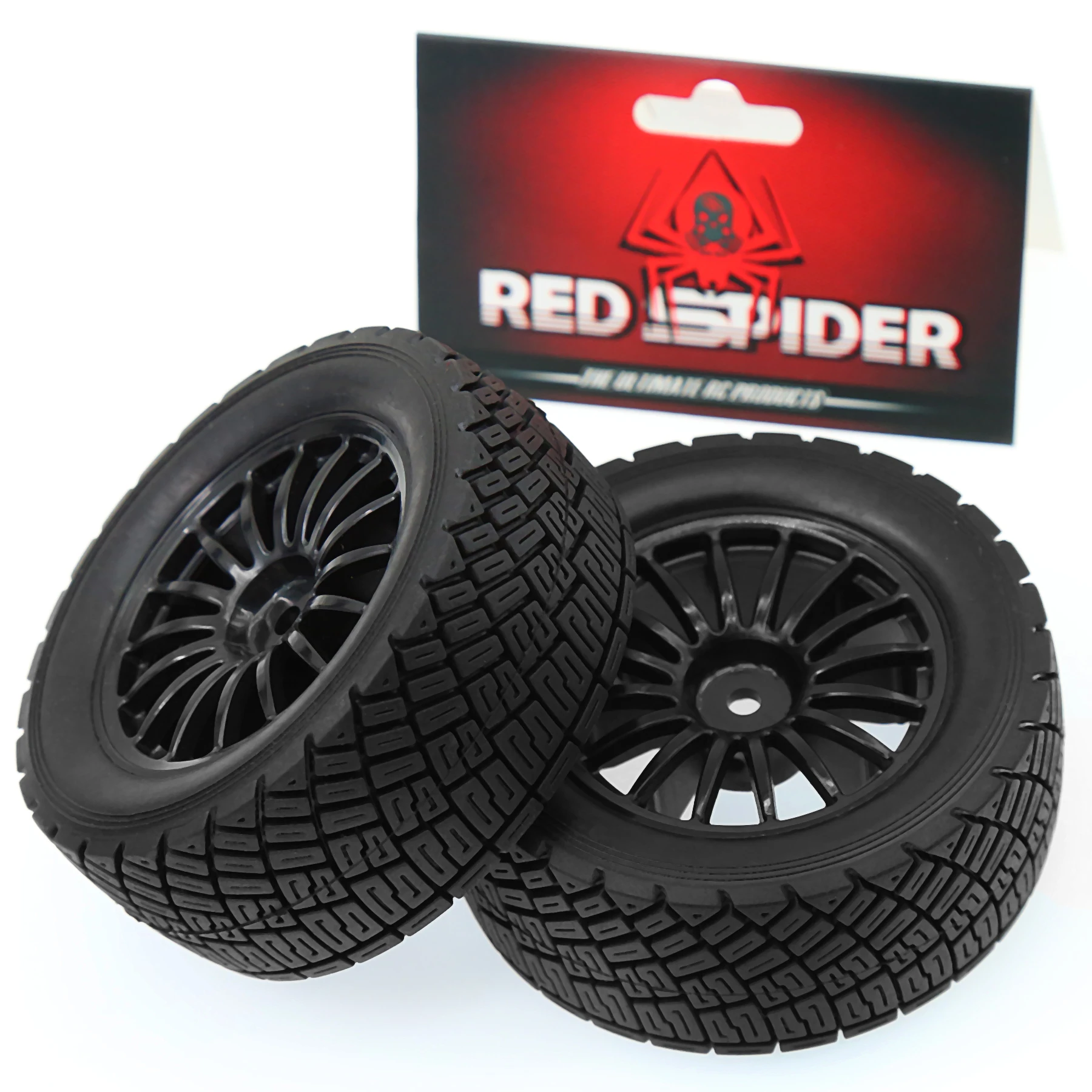 Juego De 4 Llantas Y Neumáticos Para Coche RC Rally 1/7 1/8 – Diámetro 100 Mm, Hexagonal 17 Mm, Para Alta Velocidad