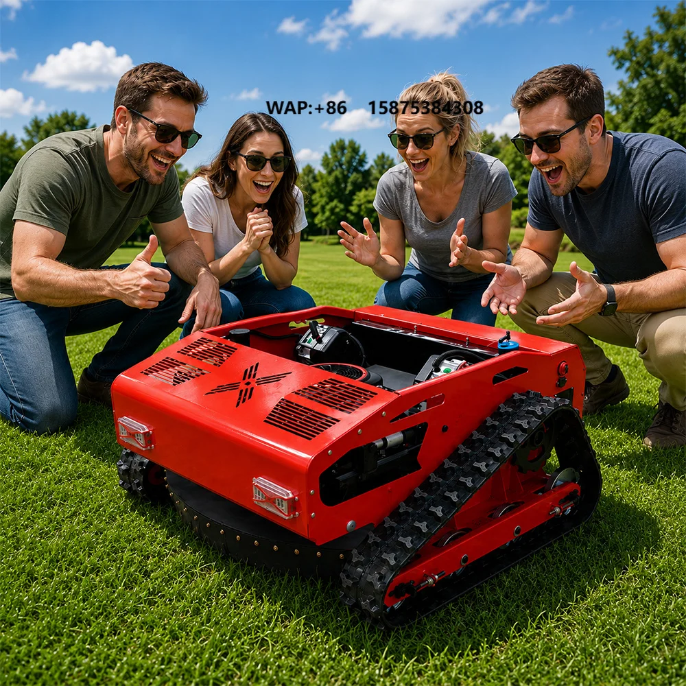 EPA EURO5 All Terrain Remote Lawn Mower Robot 500mm 800mm Crawler Remote Control Agricultural Lawn Mower