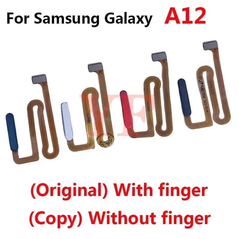 For Samsung Galaxy A12 A22 A12S A127 M12 A125 M12S M127F Fingerprint Touch ID Power Switch Home Button Side Key Flex Cable