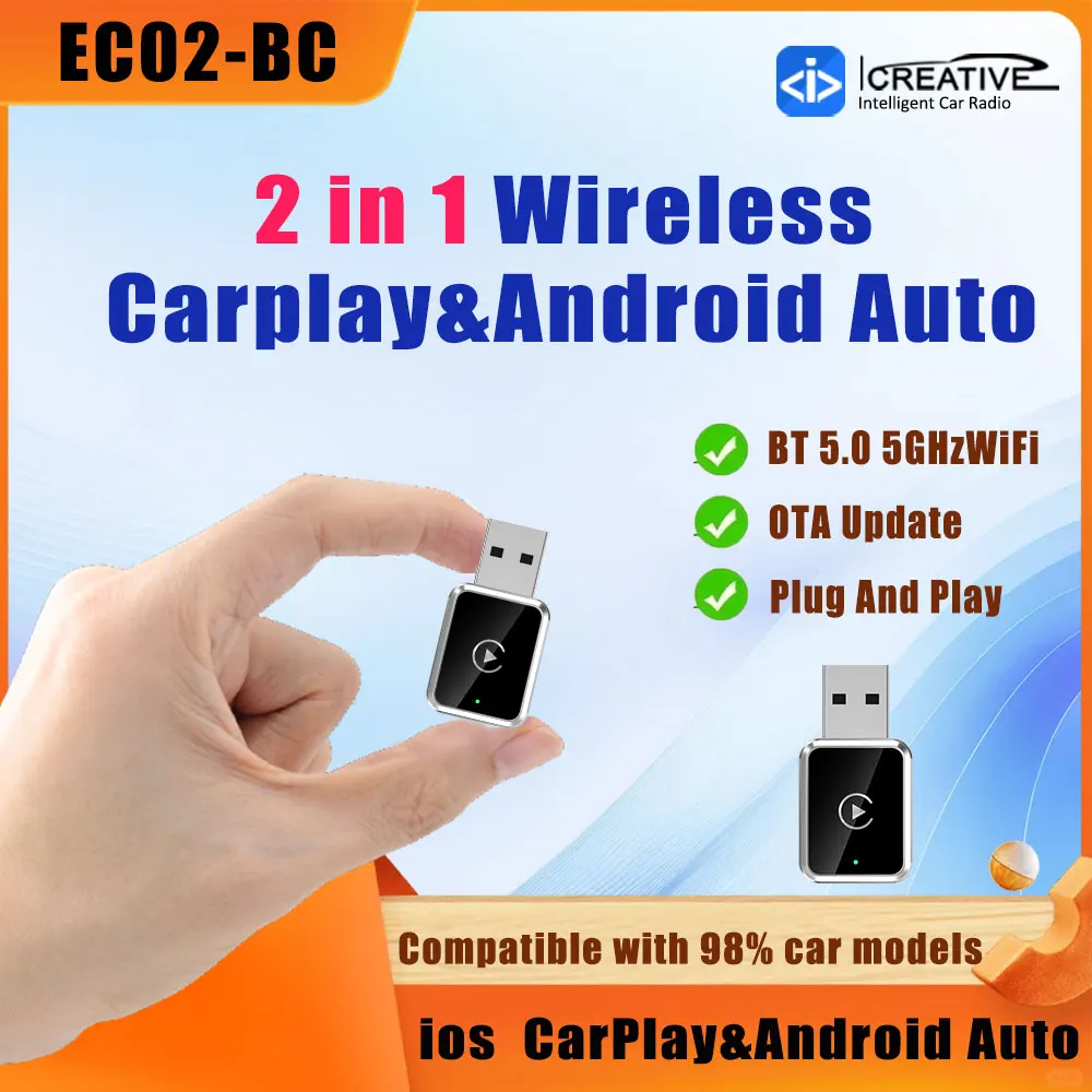

Беспроводной 2в1 CarPlay Dongle Android Auto адаптер автомобильные интеллектуальные системы AI Smart Box для автомобилей с проводным конвертером CarPlay