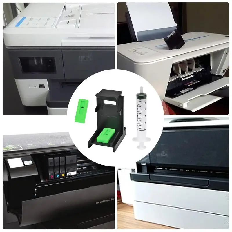 Inkt Navulling Gereedschapset Inkt Navulling Cartridge Clip & Spuit Tool Kit Multifunctionele Inkt Navulling Cartridge Clip Inkjet Printer