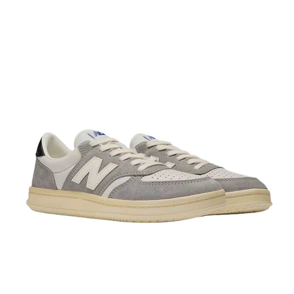 New Balance NBT500 Men's Low-Top Sneakers – Gray-Beige, Split Cowhide/Pigskin, Comfortable, Versatile & Durable CT500OGA