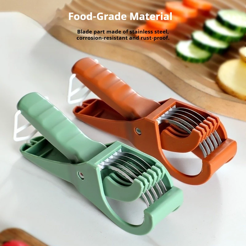 

Kitchen Tools Stainless Steel Vegetable and Fruit Slicer Multi Functional Salad Slicer Kitchen Accessories