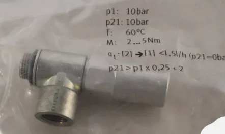 Brand New HGL-1/8-1/8-B 543253 Flying Non-Return Valve Quality Assurance Fast Transport