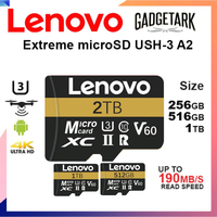 Lenovo Memory Card 128GB Class 10 V60 TF Card 2TB 1TB 512GB 256G A2 U3 Micro SD Card For Mobile Phone PC Speaker HD Camera Drone