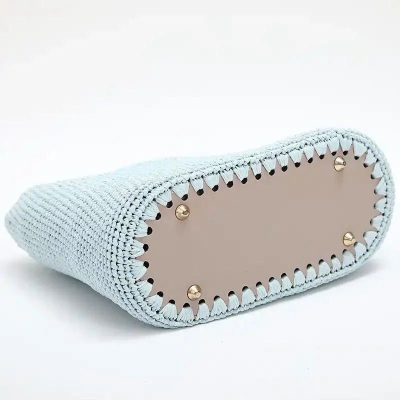 Handmade Oval Long Bottom webbing for crochet bags  Rectangle Round Bottom Diy Crochet Bag Long Bottom For Knitted Bag