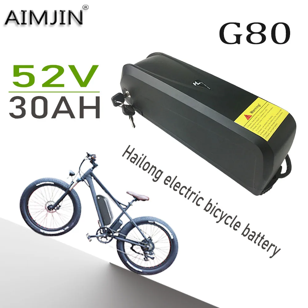 For Hailong G80 52V 30A 18650 Battery Pack Electric Bicycle Batteries For 750W 500W 350W 1500W 1000W Motor