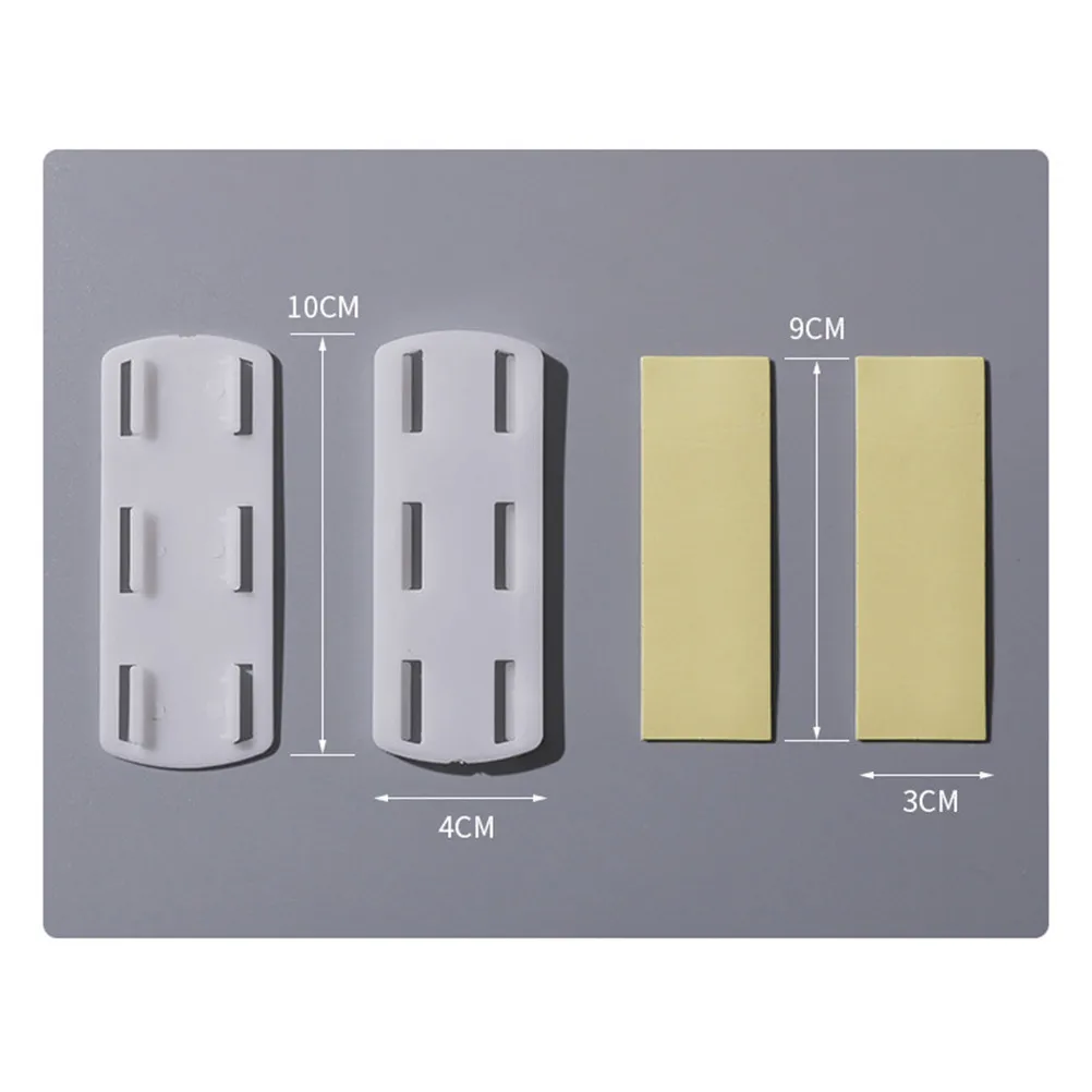 3Set Adhesive Socket Hanger Wall Mounted Socket Hanging Container for Patch Panel Router Remote Control Fan Organizer No Drill