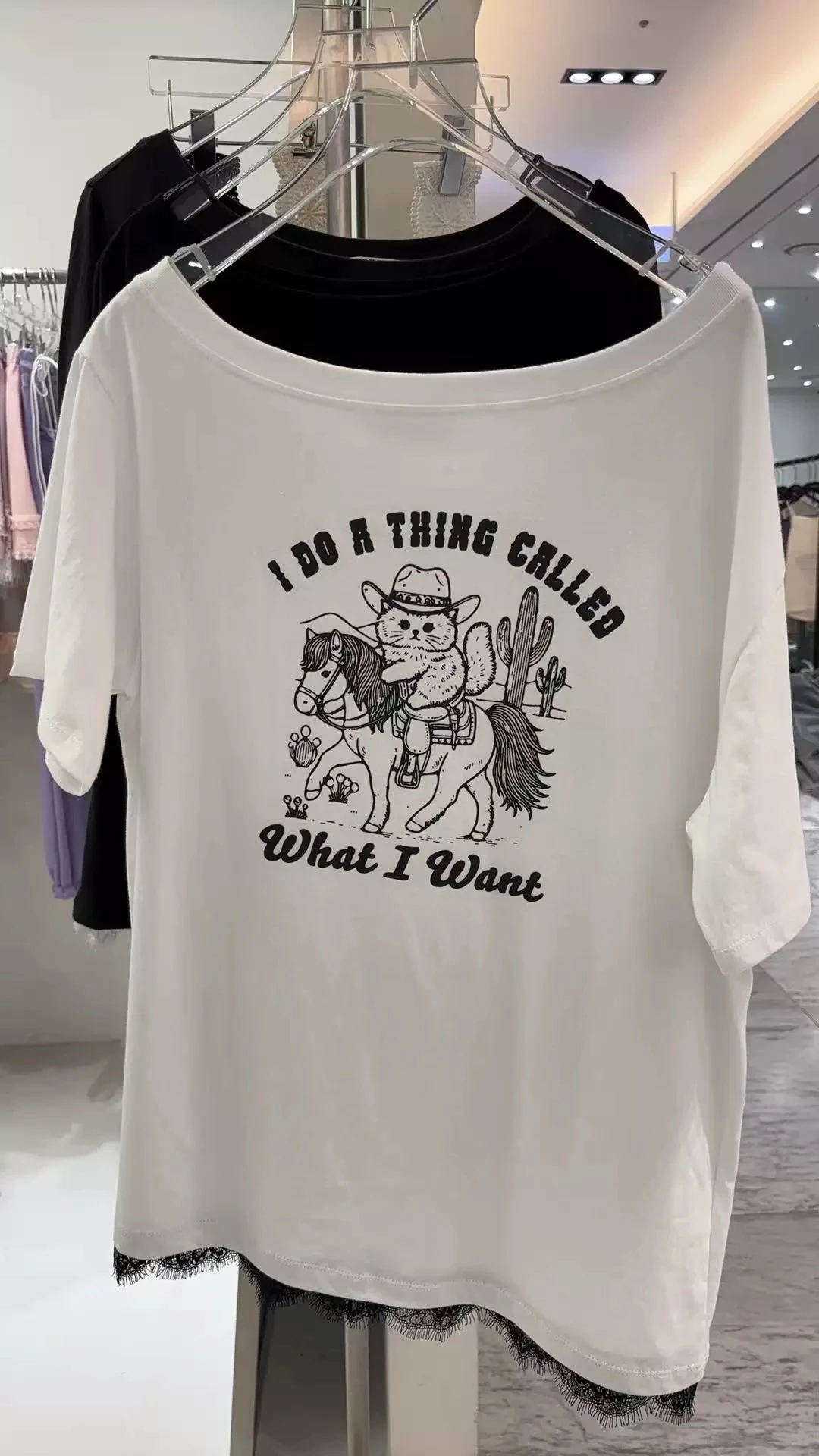 oulder Bared Loose Fit ort Sve T irt Damen Casual Sle Baumwolle Sommer Top Cartoon Print rund Ne Line Design