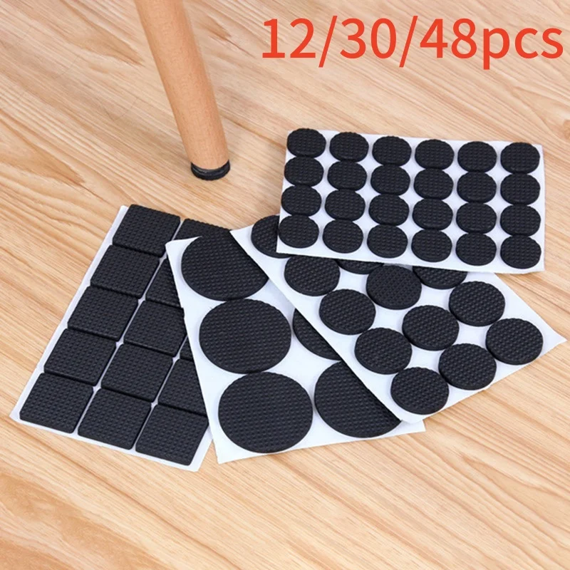 12/30/48 قطعة منصات الأثاث ، المطاط اللاصق DIY وسادة أقدام الأثاث ، أرجل الطاولة البراز ، سجادات الكراسي ، حماية القدم للطاولة وكرسي #1