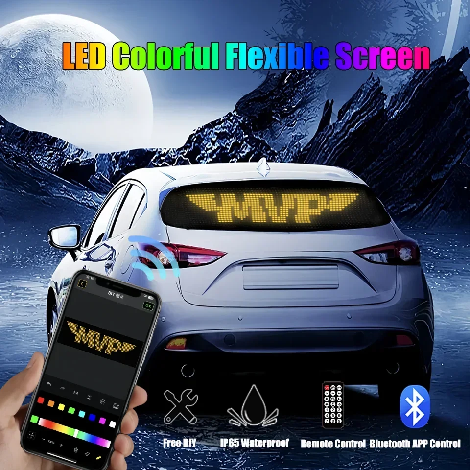 

Programmable LED Pixel Panel for Car Truck with Flexible Installation and DIY Customization Demon Eyes for Night Use