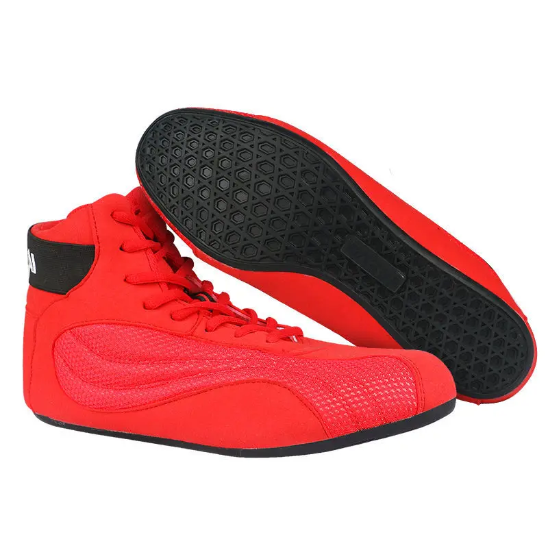 Big Size 35-46 Wrestling Shoes Breathable Boxing Sneakers Non Slip Flat Wrestling Footwears Wear-Resisting Weight Lifting Shoes