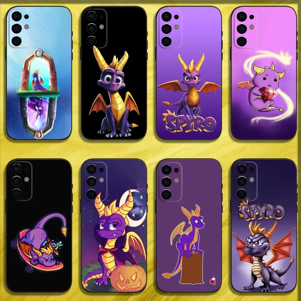 

Game S-Spyro Series Dragon Phone Case For Samsung S24,S21,S22,S23,S30,Ultra,S20,Plus,Fe,Lite,Note,10,9,5G Black Soft Cover