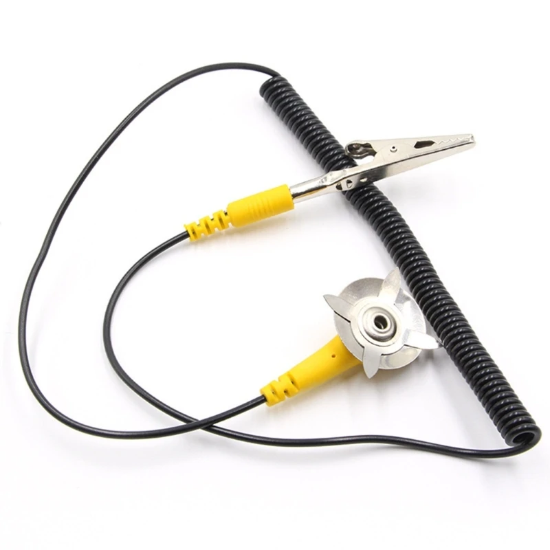 ESD Protections Wireless Clip Adjustable Closures 180cm Ground Wire Safety Device