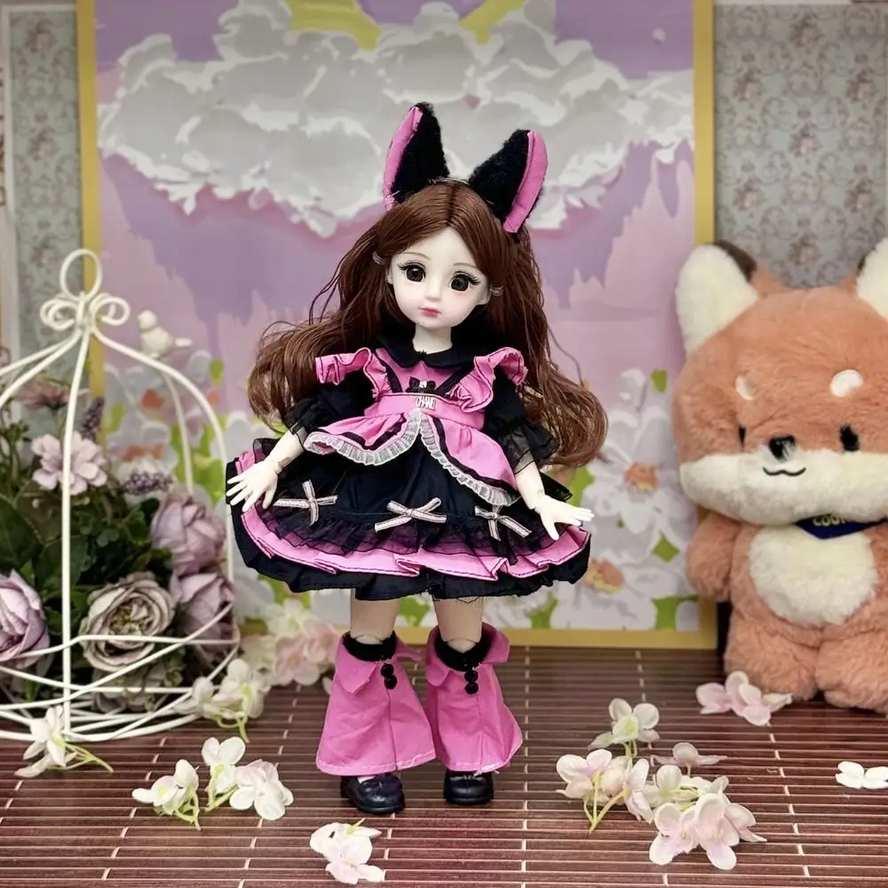 BJD Princess fur s Up Dolls, Herb D Butter with Clothes, Attractive Eyes, Long Hair, Anime Ball Jointed, 1/6 SD, 30cm