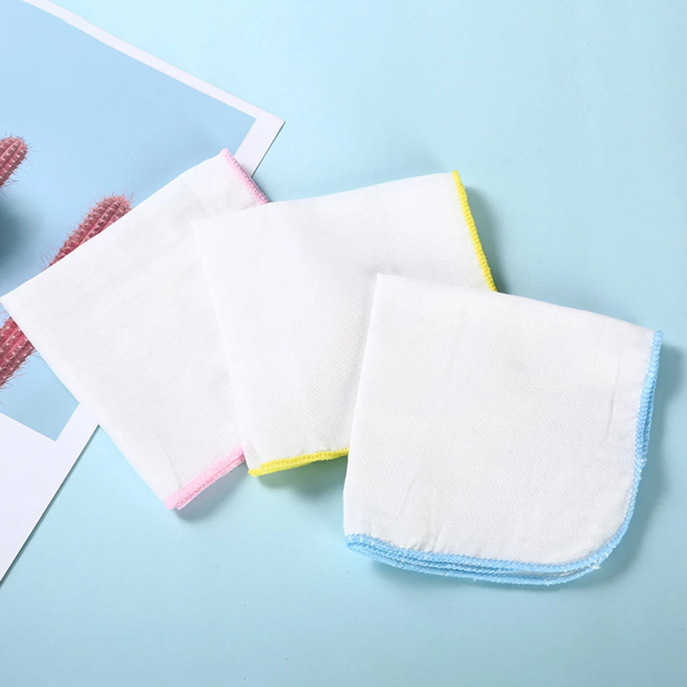 

9pcs 30X30Cm Baby Burp Towel Cotton Small Towel For Drool Spit Up Absorption Square Kerchief Teething Bib Pink Blue Yellow